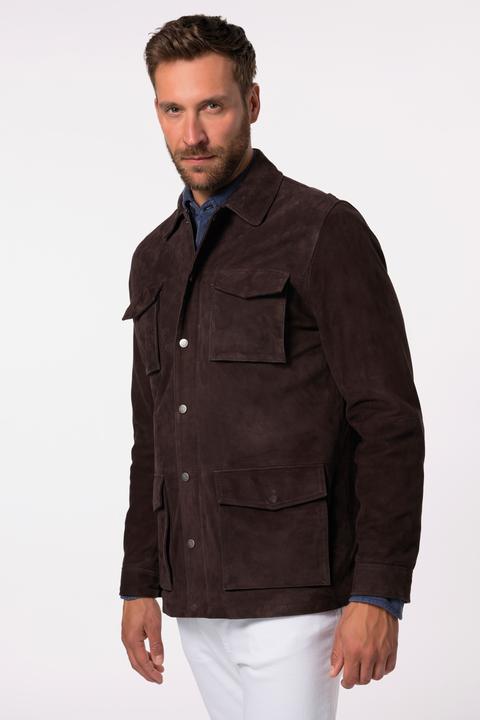 Produktbild JP1880 Leder-Fieldjacket, Leder, Ziegen-Veloursleder, viele Taschen (7XL)