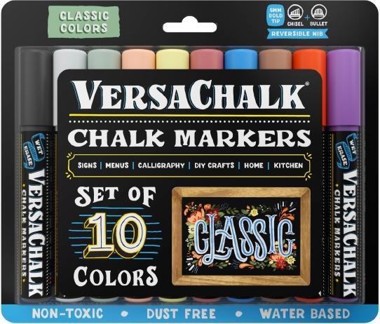 Actual product image VersaChalk - Classic Liquid Chalk Marker Set of 10 with 5mm (White, 5 mm, 10 x)