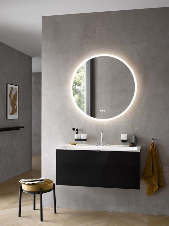 Produktbild Emco MI 310+ LED-Lichtspiegel, rund, Lichtausschnitt umlaufend, Touch-Bedienfeld, 109