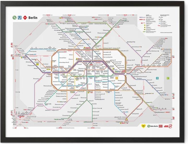 Produktbild BVG Berlin - Netzplan Berlin (120 x 100 cm)