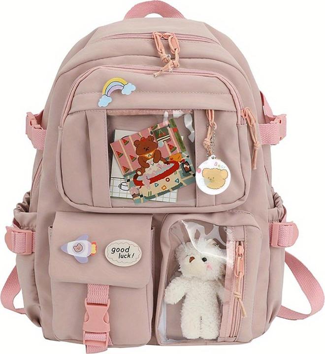 Immagine prodotto Only-Bags.Store Zaino da viaggio multitasche impermeabile Borsa scuola college Borsa trasparente