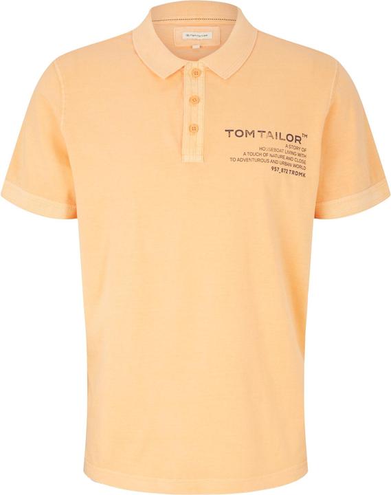 Tom Tailor Poloshirt Kurzarmshirt mit Polokragen und Textprint
