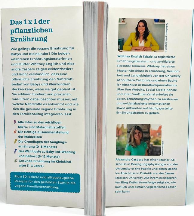 Produktbild Vegane Ernährung für Babys und Kleinkinder (Deutsch, Whitney English, Alexandra Caspero, 2023)