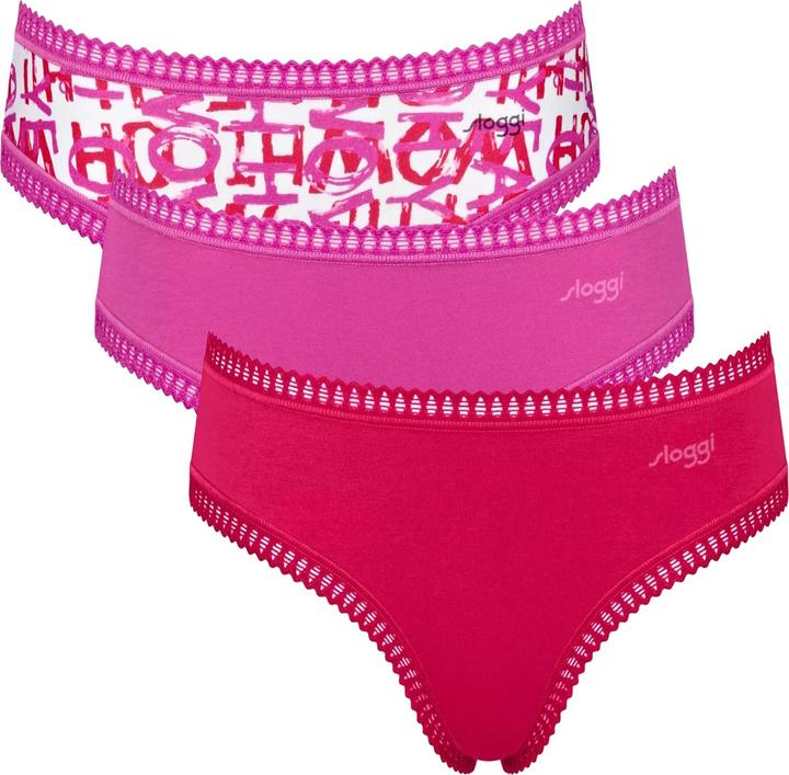 Produktbild Sloggi Unterhose GO CRUSH HIPSTER Slip 3er Pack (XS, 3er Pack)