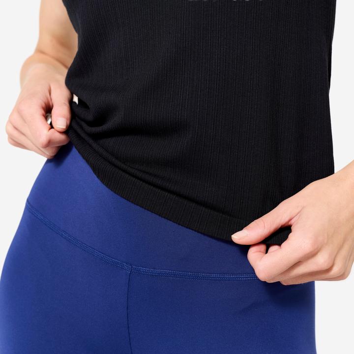 Actual product image Kimjaly Yogatop Damen elastisch - graphitschwarz (XS)