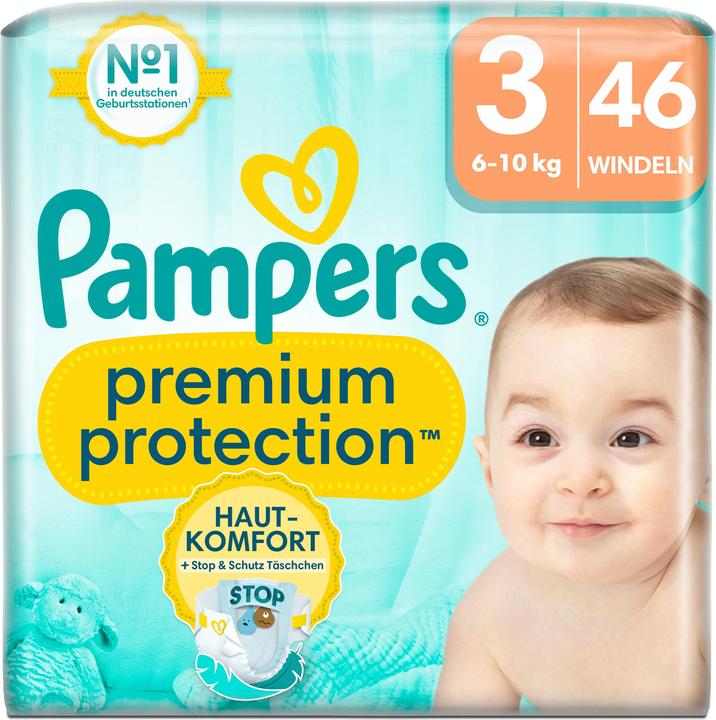 Produktbild Pampers Premium Protection (Gr. 3, Tragepack, 46 Stück)