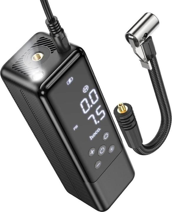 Produktbild Hoco - Car Air Pump May (ZP5) - for Car, Motorcycle, Bike and Basketball, 3.5bar - Black (3.50 Bar)