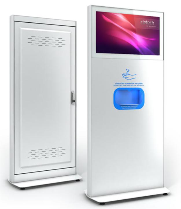Produktbild DSS Hygienebox Stele, 24", weiss, inkl. Monitor