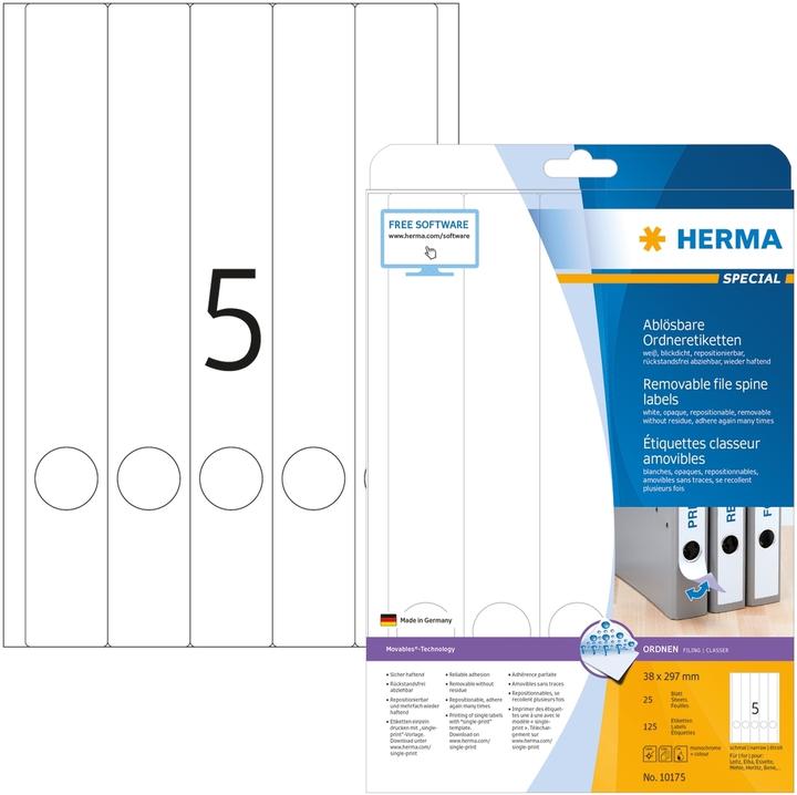 Actual product image HERMA Removable A4 file labels