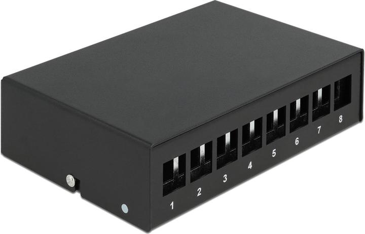 Delock Keystone patch panel 8 port black