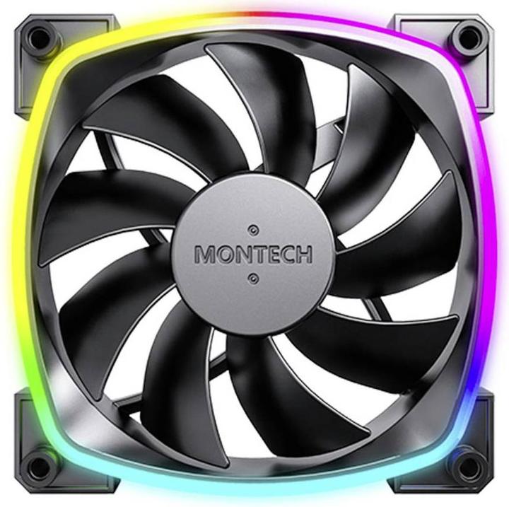 Immagine prodotto Montech Ventola AX120 PWM ARGB - 120 mm, nera (120 mm, 1 x)