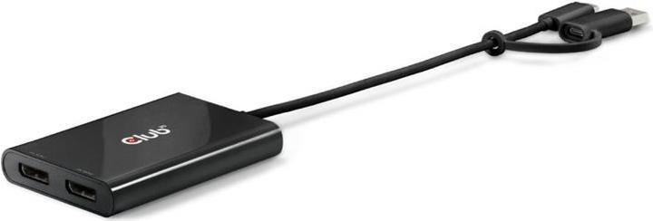 Club 3D Club3D Adapter USB-C > 2x DP 4K@60Hz with USB-A Adapter St/Bu retail (USB-A, 27.50 cm)
