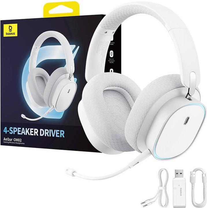 Actual product image Baseus Gaming Wireless Headphones AeQur GH02 (white) (Wireless)