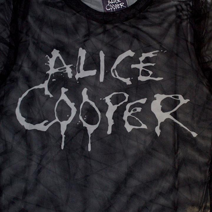 Actual product image Alice Cooper Womens/Ladies Dripping Logo Mesh Crop Top (M)