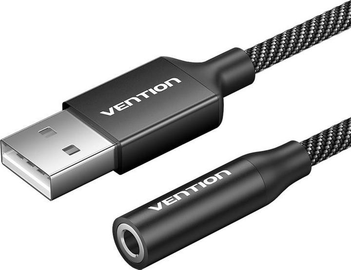 Actual product image Vention USB Single port External sound card Gome 1m (Black) (USB)