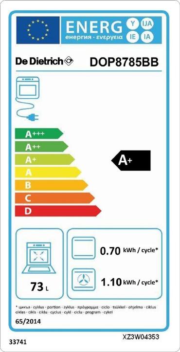 Energy Label De Dietrich DOP 8785 BB