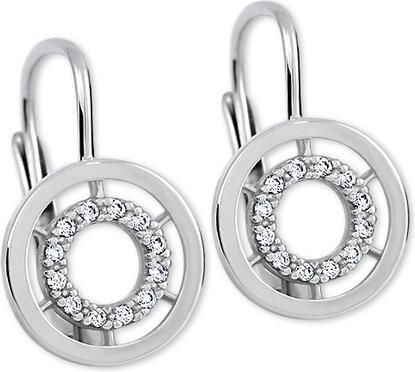 Image du produit Brilio Boucles d'oreilles rondes en or blanc avec cristaux clairs 239 001 00934 07