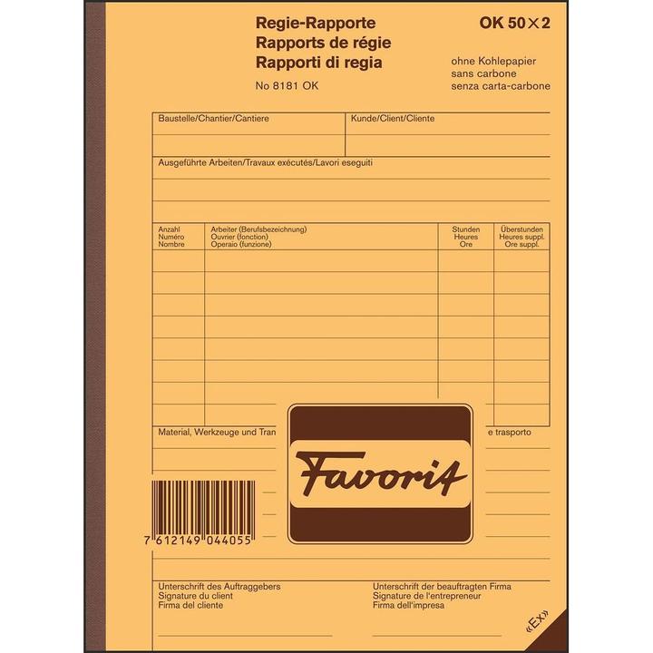 Image du produit Favorit Rapport du gouvernement 8181OK (100 x)