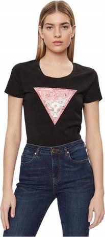 Produktbild Guess Satin-Dreieck-Damen-T-Shirt (XS)