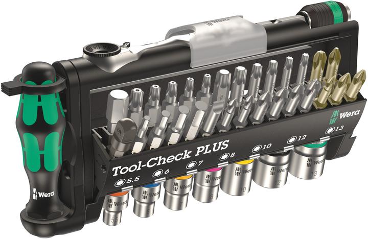 Produktbild Wera Tool-Check PLUS (Kreuz Phillips PH M2, Innensechsrund TX M20, Innensechsrund TX M25, Kreuz Phillips PH M1, Innensechsrund TX M15, Kreuz Pozidriv PZ M3, Innensechsrund TX M30, Kreuz Phillips PH M3, Kreuz Pozidriv PZ M2, Innensechsrund TX M10, Innensechsrund TX M40, Kreuz Pozidriv PZ M1)