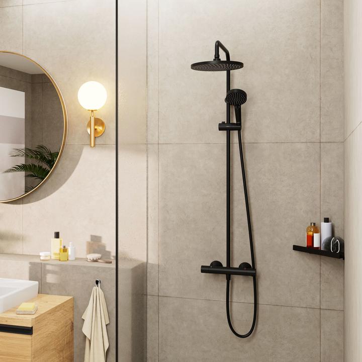 Immagine prodotto hansgrohe HG Showerpipe Vernis Blend 240 1 getto EcoSm m termostatico nero opaco