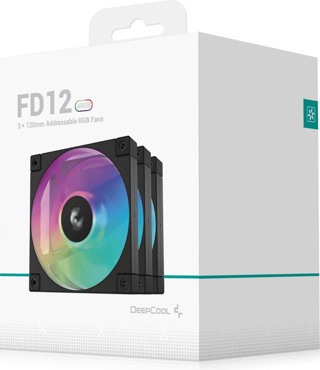 Actual product image Deepcool FD12 120x120x25 3in1 ARGB bk (120 mm, 3 x)