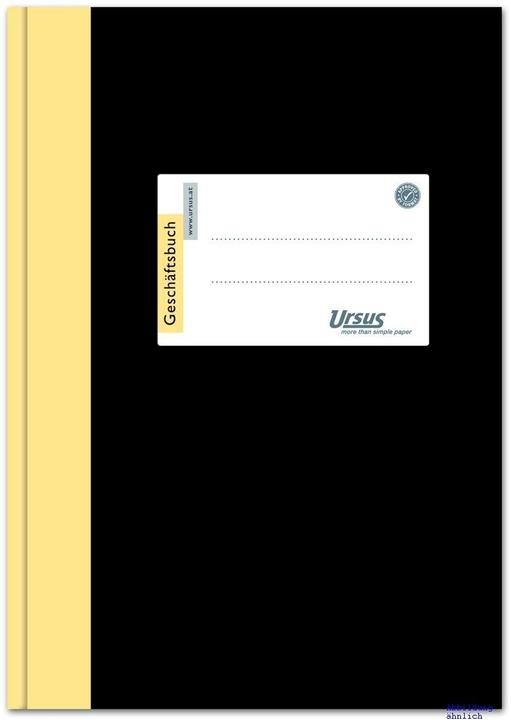 Produktbild Ursus Geschäftsbuch DIN A4 liniert, schwarz Hardcover 384 Seiten (192 x)