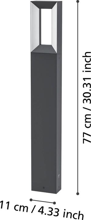 Image du produit EGLO AL-LED-STL NOIR/BLANC "RIFORANO (1100 lm, IP54)