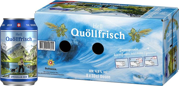 Produktbild Appenzeller Bier Appenzeller Quöllfrisch Lager (8 x 33 cl)