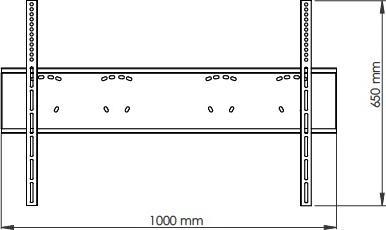 Produktbild VCM Morgenthaler WLFD 1000 TV-Wandhalterung 127,0 cm (50" 203,2 cm (80" Star (Wand, 90", 150 kg)
