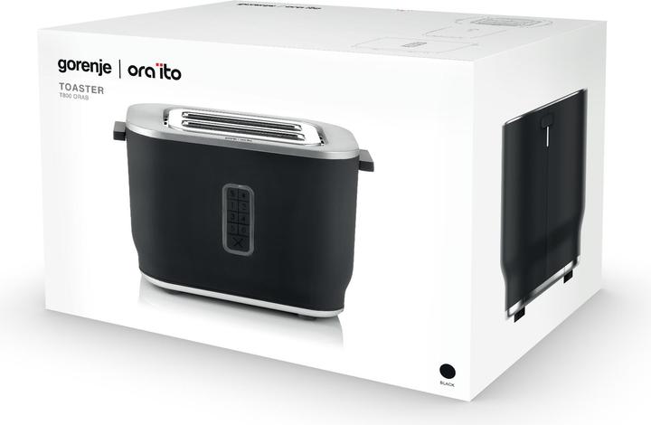 Image du produit Gorenje Grille-pain Ora Ito Design T800ORAB Puissance 800 W, Nombre de fentes 2, Matériau du boîtier