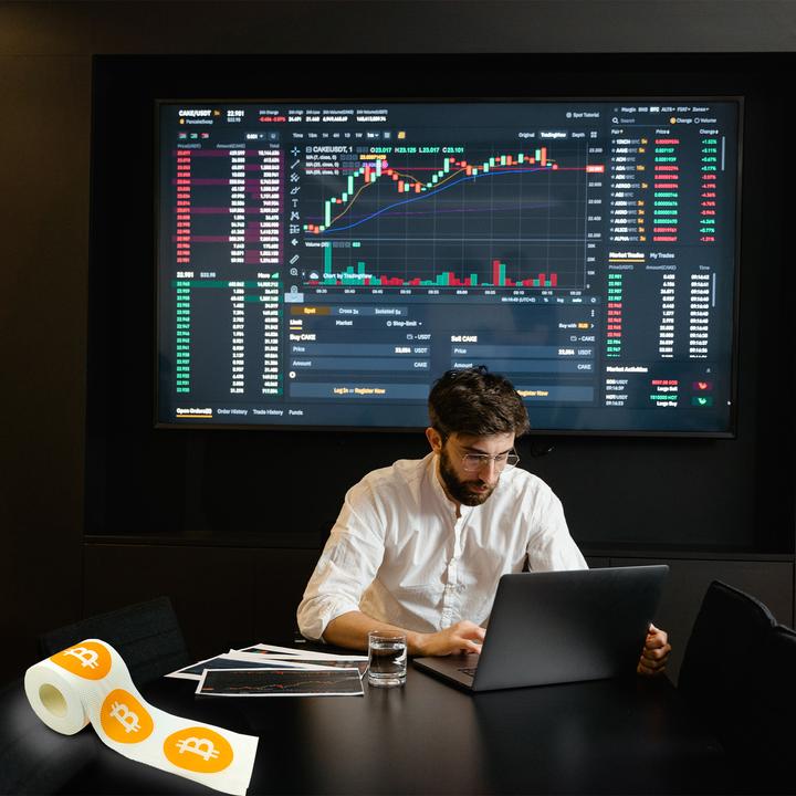 Actual product image Thumbs Up Mad Monkey toilet paper "Bitcoin" (1 x)