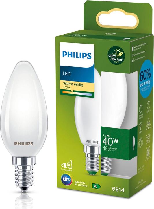 Immagine prodotto Philips Ultra efficiente (E14, 2.30 W, 485 lm, 1 x, A)