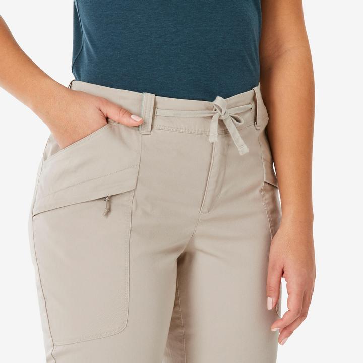 Image du produit Quechua Pantalon de randonnée femme, NH500 Regular beige (Bande de fréquences 38 (2600 MHz))