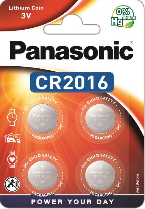 Produktbild Panasonic Lithium Power CR2016 (4 Stk., CR2016, 90 mAh)