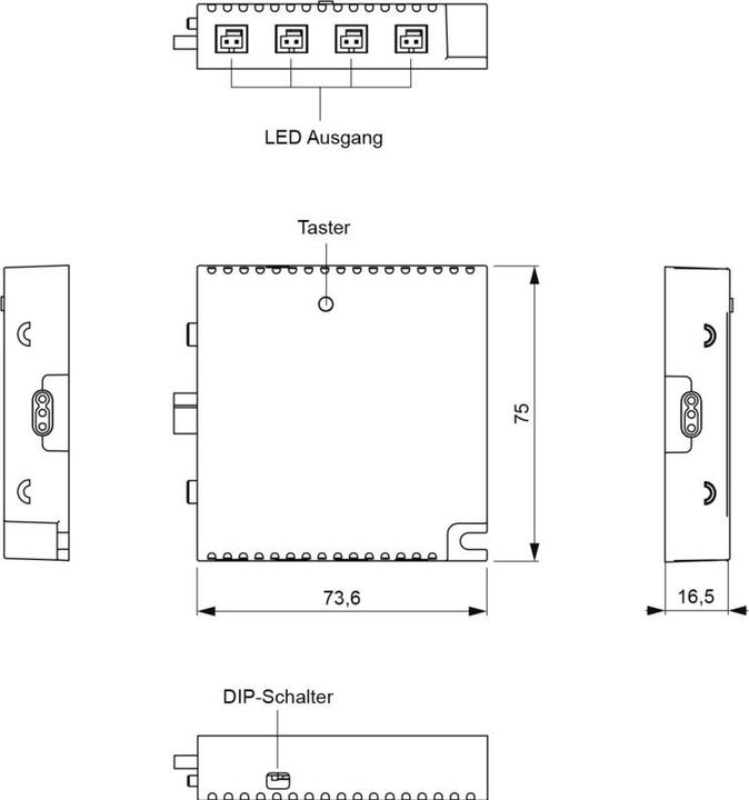 Immagine prodotto L&S Modulo di controllo a 1 canale Mec Driver 12 / 24 V Funk/ZigBee (7.36 cm, Interno)