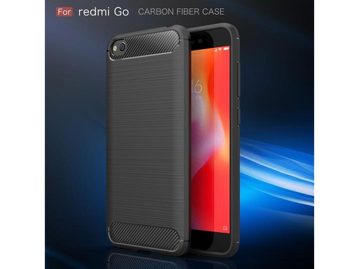 Produktbild Screenguard Xiaomi Redmi Go Hülle Carbon Brushed Soft TPU (Xiaomi Redmi Go)