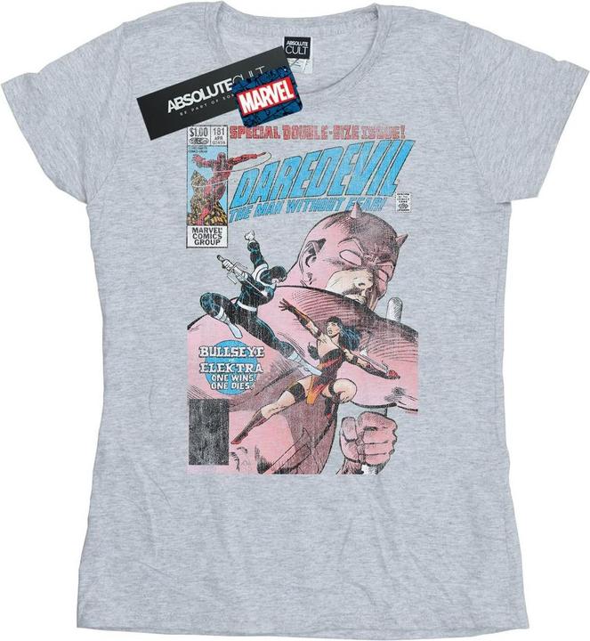 Daredevil Distressed Bullseye Vs Elektra Cover TShirt (XXL)