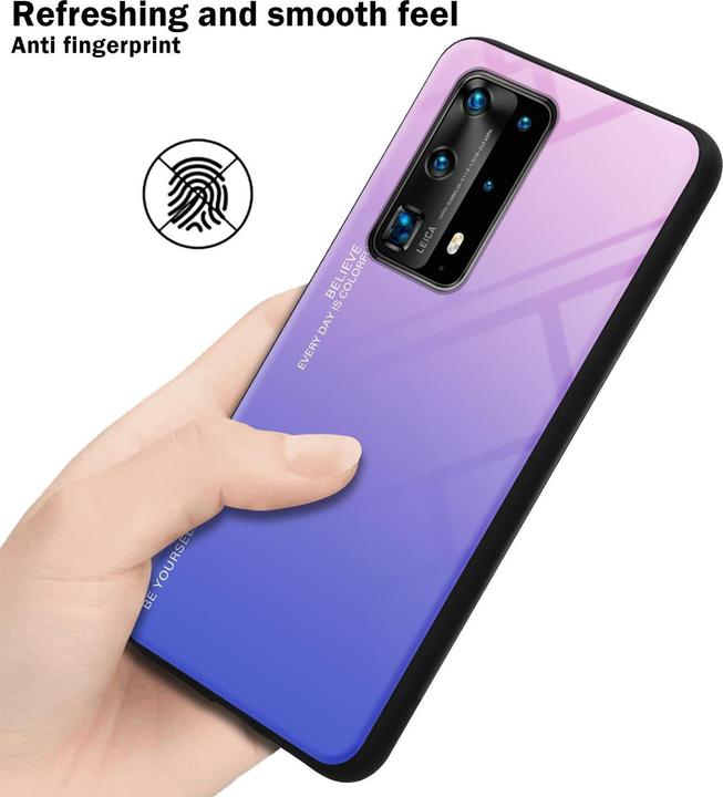 Actual product image Cadorabo TPU 2 colors glass cover (Huawei P40 Pro+)