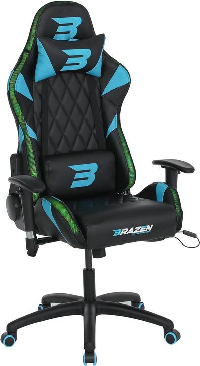 Brazen Gaming Chairs Sedia Brazen Venom Esports Elite Blu
