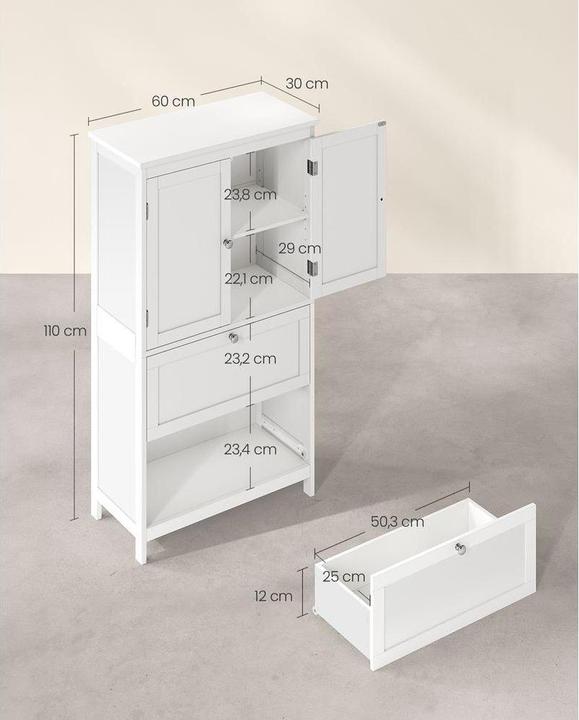 Actual product image Vasagle Display case (60 x 30 x 110 cm)