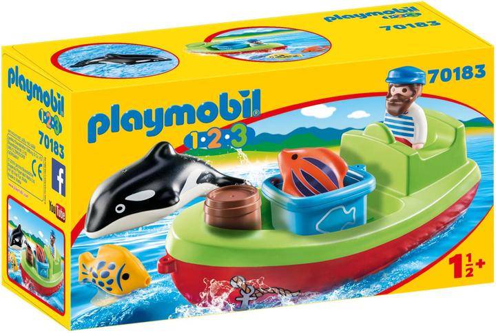 Produktbild Playmobil Seemann mit Fischerboot (70183, Playmobil 1.2.3)