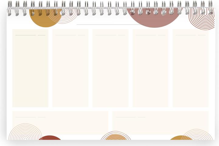 Actual product image Clairefontaine notepad planner with a total binding, 53 printed sheets terracotta (Hardcover)