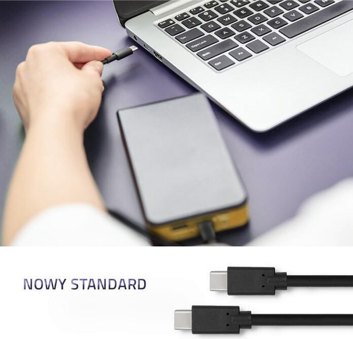 Produktbild Qoltec 52350 USB 3.1 type C male cable (1.40 m, USB 3.2 Gen 1)