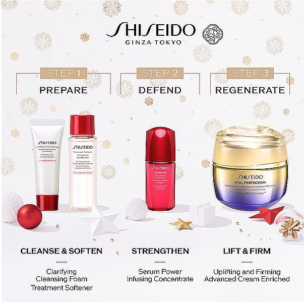Produktbild Shiseido Geschenkset Vital Perfection Uplifting and Firming Cream Advanced Enriched Holiday Kit / / / (Gesichtspflege set)