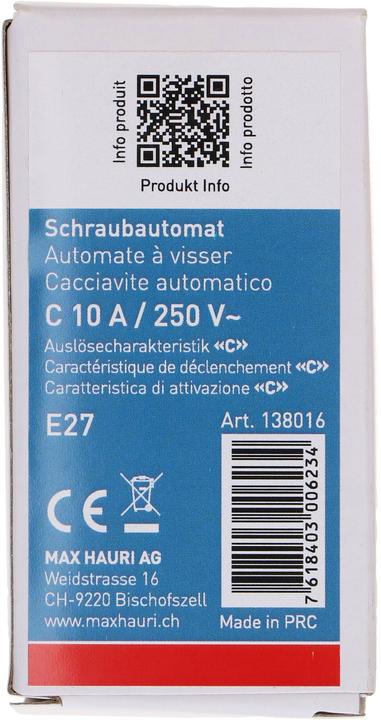 Produktbild Max Hauri Schraubautomat (10 A)
