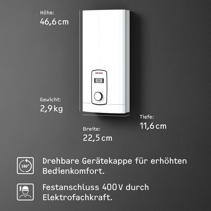 Produktbild Stiebel Eltron DHB-E 18 LCD 25A Elektronischer Durchlauferhitzer, gradgenaue Temperatur dank 3i Technologie