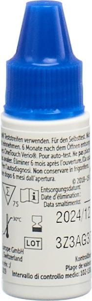 Nutritional values and ingredients OneTouch Kontrolllösung (Control solutions)