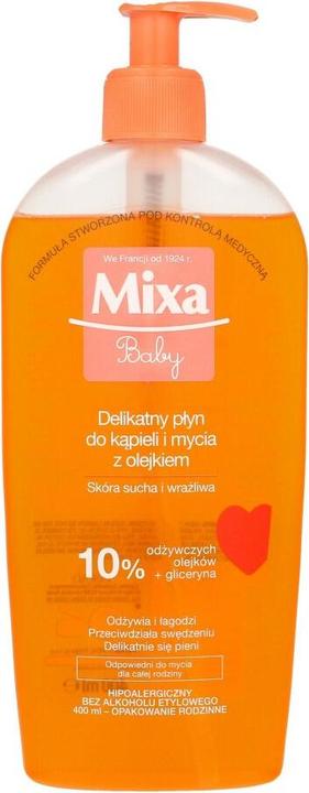 Actual product image Mixa Baby Gentle Bath And Wash Made Of Oil 400Ml