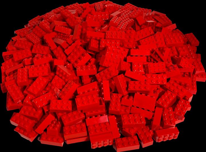 Immagine prodotto LEGO 2x4 pietre da chilo - 1 chilo in rosso NUOVO! (3001, LEGO Classic)